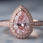 Rose Gold Pear-Cut Solitaire Bypass Ring