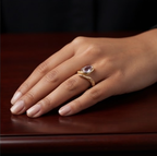 Gold Pear-Cut Kunzite Filigree Wrap Ring
