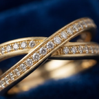 Gold Pear-Cut Blue Sapphire Crossover Ring